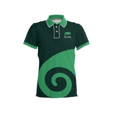 Custom Dye Sublimated Short Sleeve Polo Shirt - USA MADE